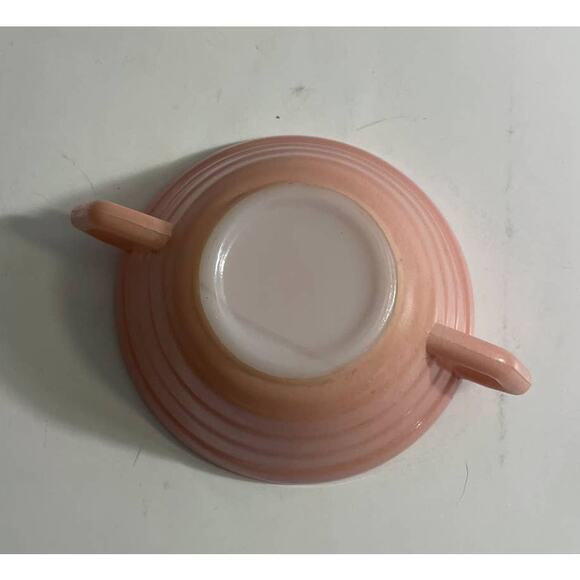Hazel Atlas Pink Platonite Pastel Pink 4 3/4" Vintage Creamer Soup Bowl - Picture 6 of 6